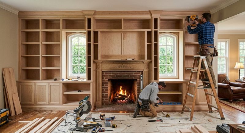 Custom Bookcase Installation in Fairfax, VA