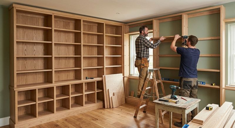 Custom Bookshelves Installation in Winston Salem, NC