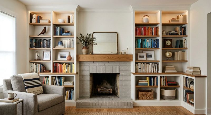 Fireplace Cabinet Installation in Fairfax, VA